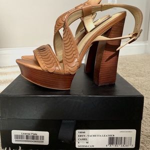 Rachel Zoe Eryn Vachetta Leather Platform Heels